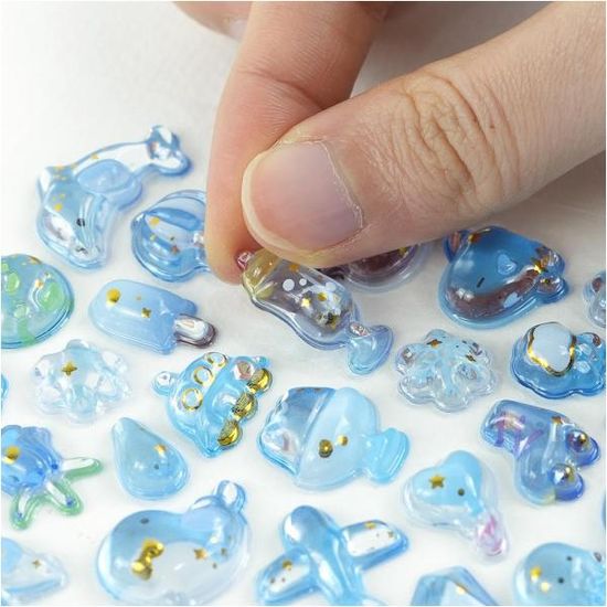 핑크풋 컬러물방울드롭스티커