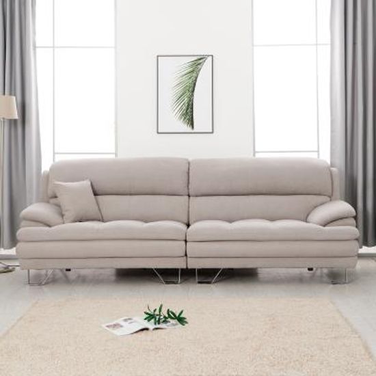 유니 4인용 아쿠아 스웨이드 패브릭 소파