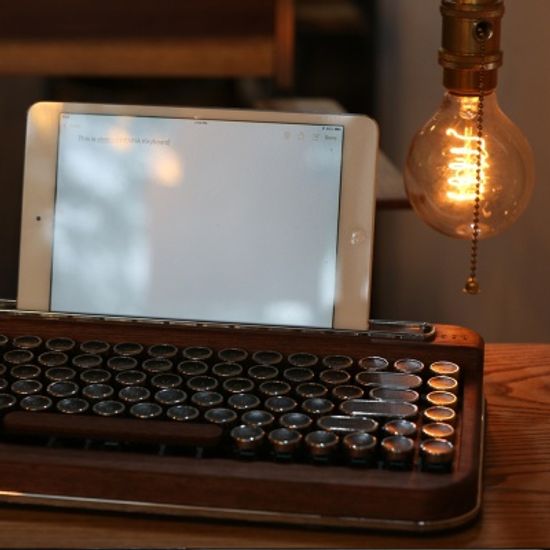 페나 키보드-타자기 컨셉 블루투스 무선(스페셜우드)