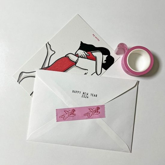 마이시리즈 엔젤 마스킹테이프 빈티지 드로잉 마테