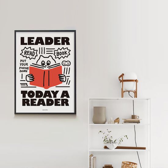 북 리더 M 인테리어 포스터 책 서점 독서 학교 도서관