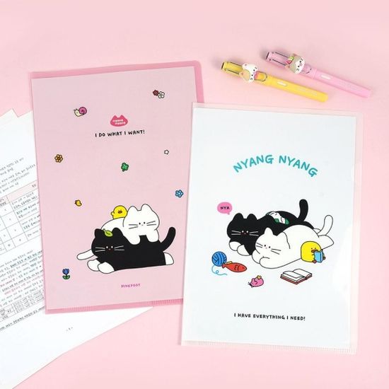 핑크풋 냥냥홀더화일