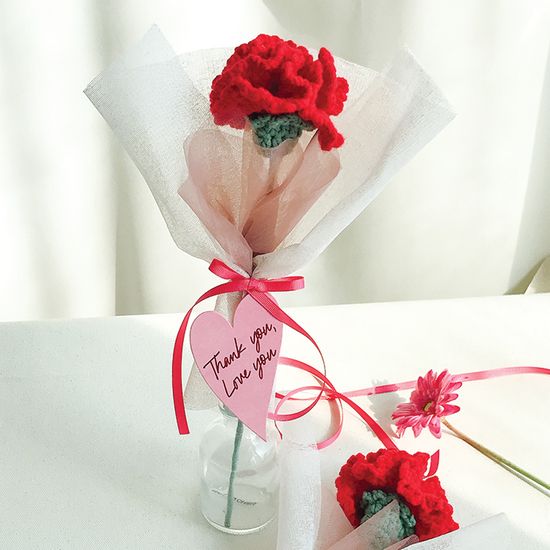 블룸 카네이션 한송이 꽃다발 + 용돈봉투 + 쇼핑백