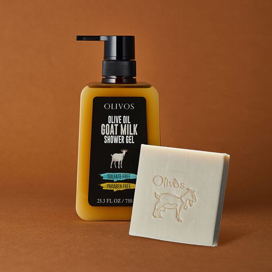 올리보스 100%올리브 저자극 산양유 바디워시 2종세트