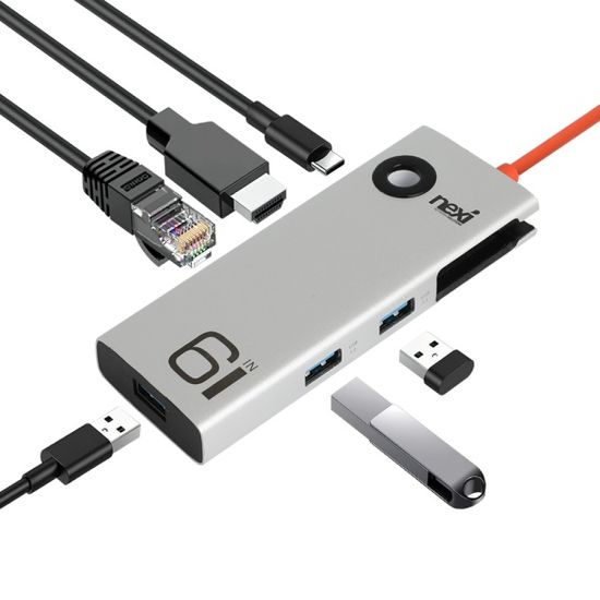 (NEXI) 넥시 6 in 1 USB Type-C 멀티 허브 (NX1380)