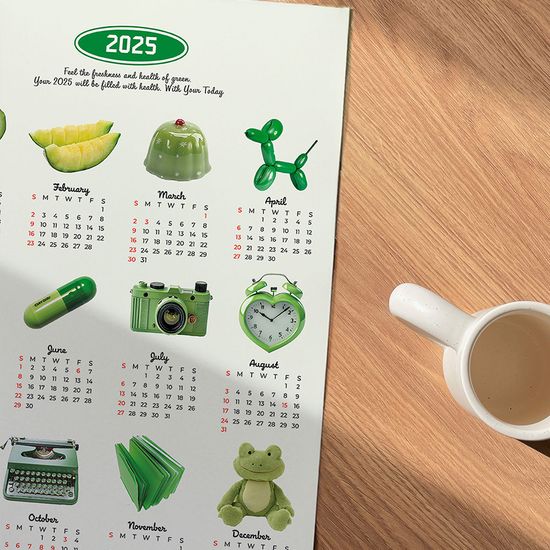 2025 오브제 그린 포스터 달력