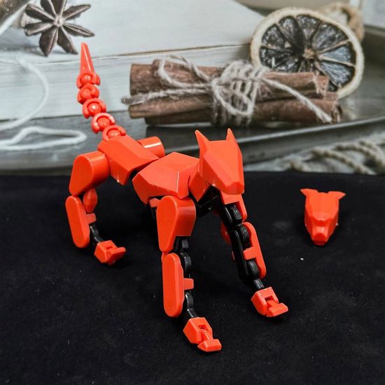 3D 프린팅 다관절 가동 개 액션 피규어 DIY 블록 조립