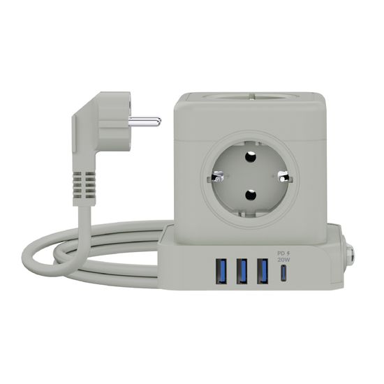 [에코너] MT04 큐브 멀티탭 전선형 1.8m/5구/C타입