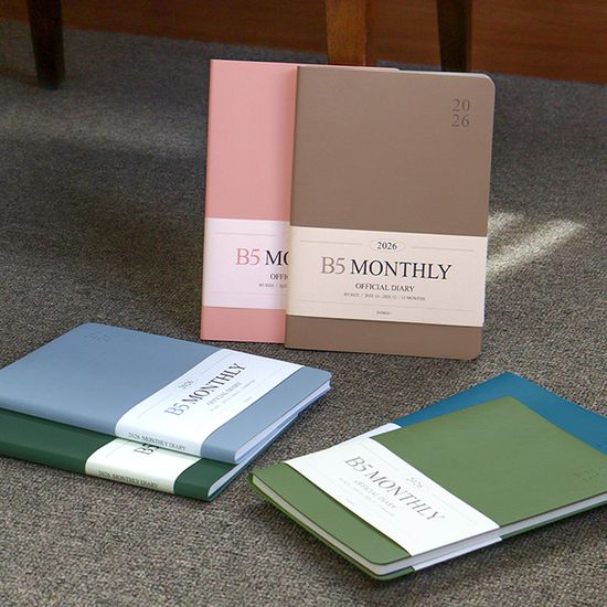 2026 오피셜 B5 먼슬리 다이어리 (날짜형 월간)