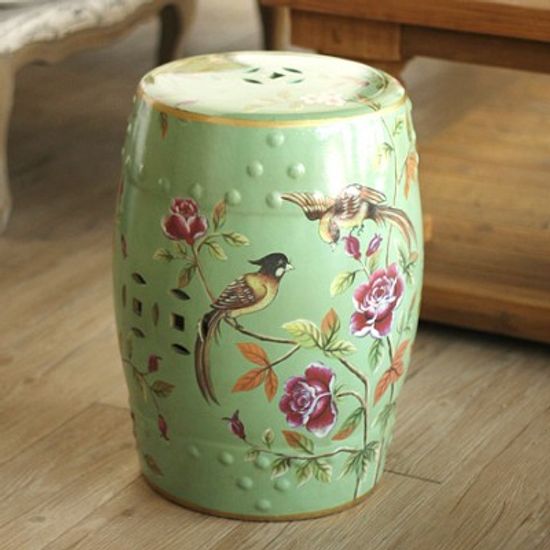 화조도 도자기 스툴(Poecelain Stool)