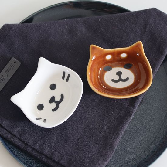 디자인 애니멀 도자기 소스볼 2type