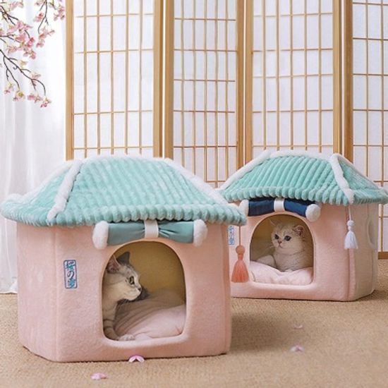 반려동물 따뜻한 극세사 겨울 강아지 고양이 하우스