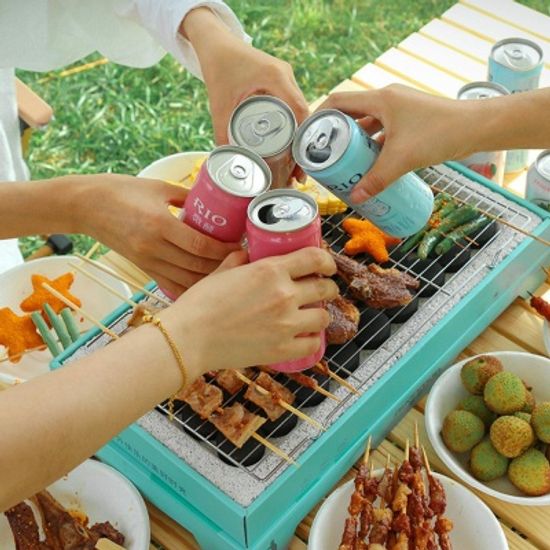 한번쓰면 계속쓰는 1회용 캠핑그릴+숯 꼬치화로