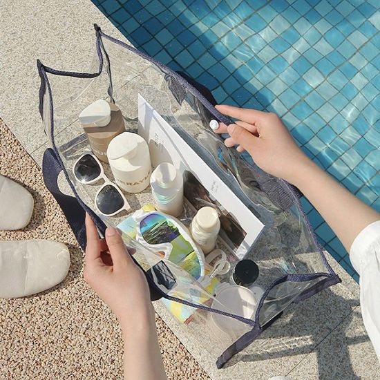 PVC 대용량 투명 비치백