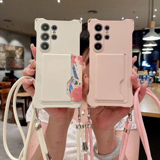 갤럭시 A15 34 14 53 단색 카드수납 스트랩 줄 케이스