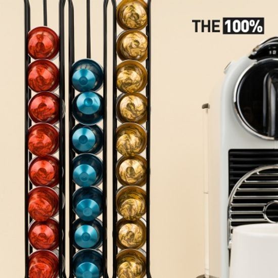 THE100% 네스프레소 호환 캡슐커피 보관함 3열 그랜드타워 60구 홀더 거치대