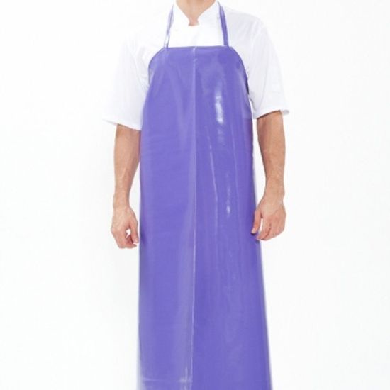 작업 업소용 수산 시장 횟집 롱타입 앞치마 퍼플