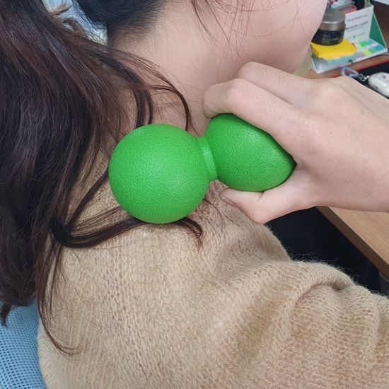 P1 지압 땅콩 폼롤러 마사지볼 그린(WC5EA3D)