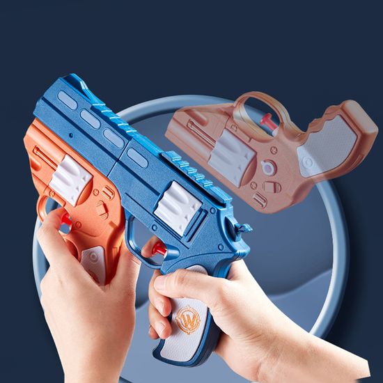 2 in 1 더블건 리볼버 소형 권총 물총 워터건 페스티