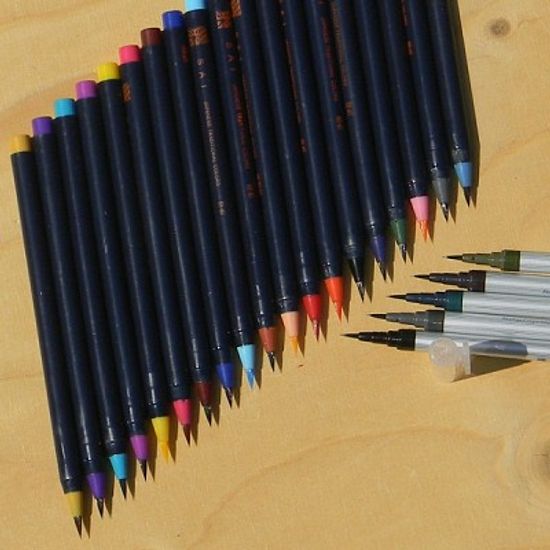 손글씨,캘리그라피,수채화,붓글씨에는-아카시아 컬러붓펜으로...