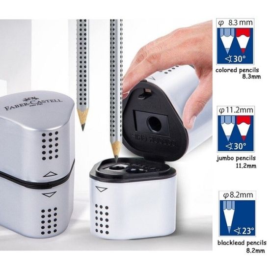 파버카스텔 칼날 3개 그립 트리오 삼각 연필깎이 1개