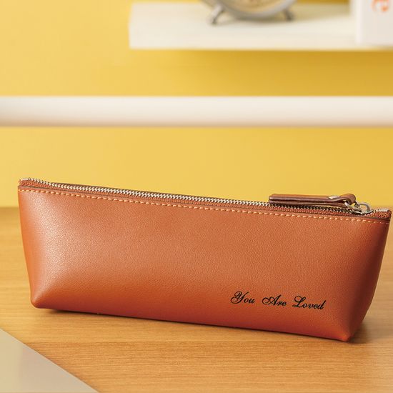 [무료각인]돛단배 천연 소가죽 필통 펜파우치