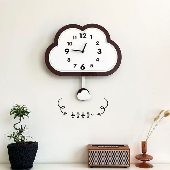 몽글 구름  무소음 벽시계