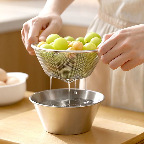 스테인리스 미니 스텐 채반 볼 과일 야채 믹싱볼 P840