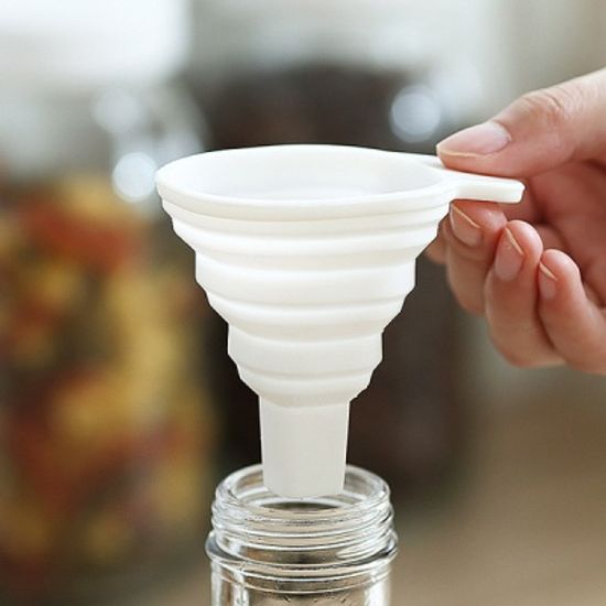 화이트 실리콘 접이식 깔때기