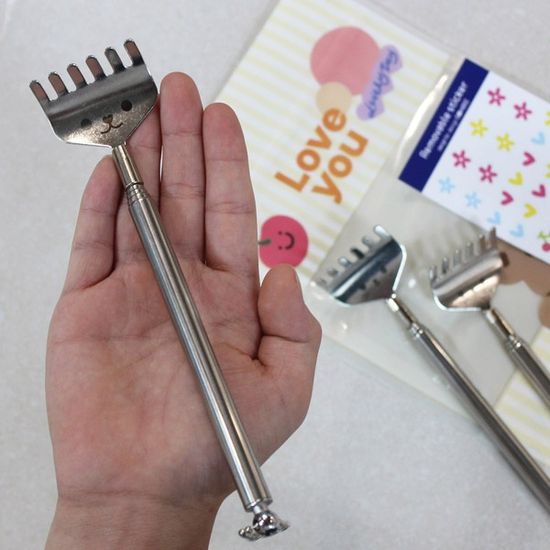 여섯손가락 스테인레스 효자손 꾸미기스티커