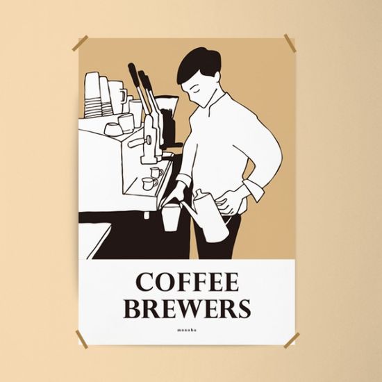 바리스타 4 M 인테리어 포스터 커피 카페