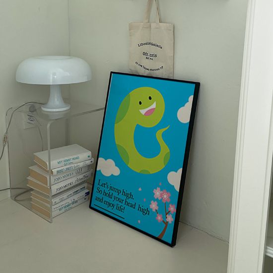 2025 푸른뱀 포스터 새해 뱀 일러스트 포스터