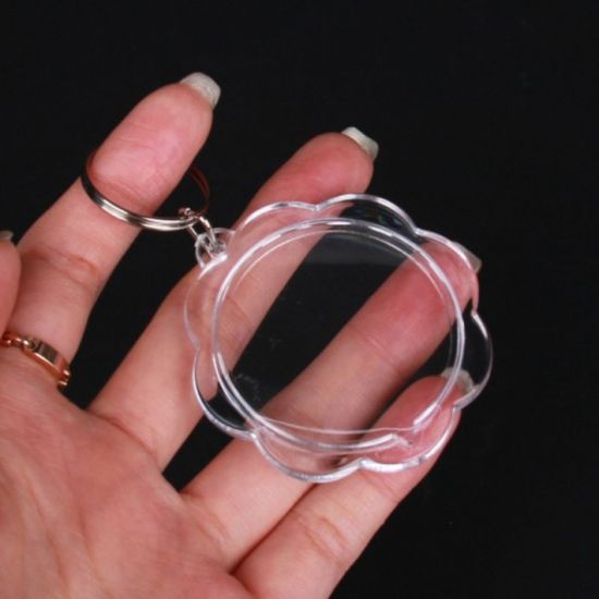 투명 포카 증명사진 키링 꽃