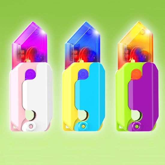 LED 뮤직 피젯 큐브 당근칼 토이나이프 스피너 장난감