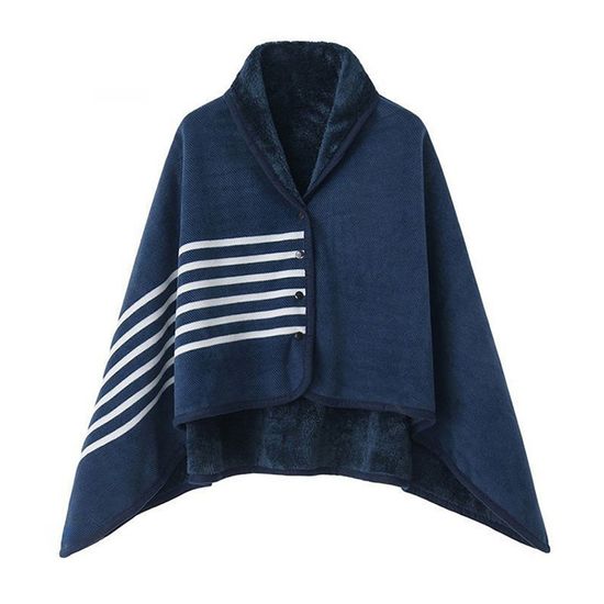 포근라인 똑딱이 극세사 망토 담요 기모블랭킷