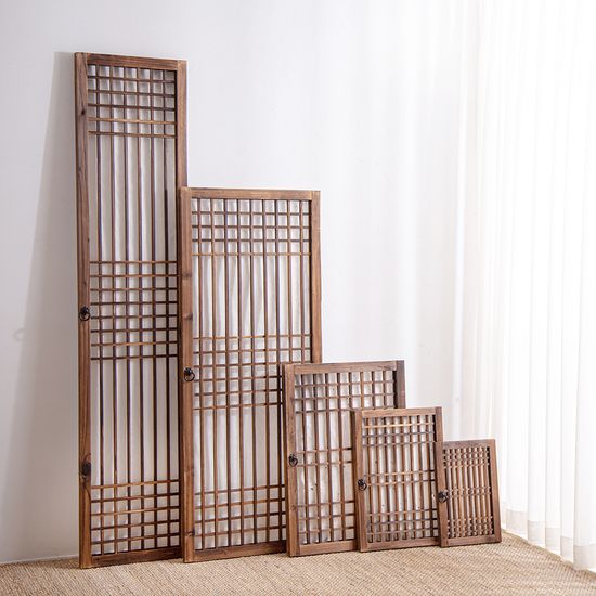 두짝 전통 창문 (52cm) -직접 붙이는 창호지, 문고리