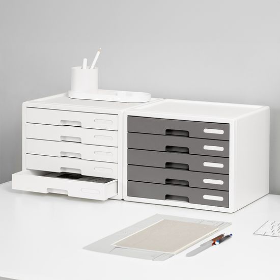 리템 칼라 캐비넷 와이드 5단