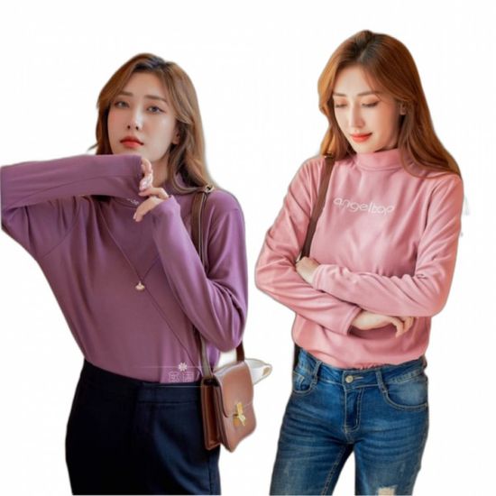 목티 긴팔티 터틀넥 핀턱목티 양면 드랄론 반폴라티