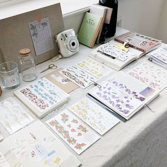 꽃 사이 꽃 스티커 6종 세트