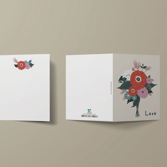 캘리그라피카드 사랑카드 HN2412- FLOWERS - LOVE
