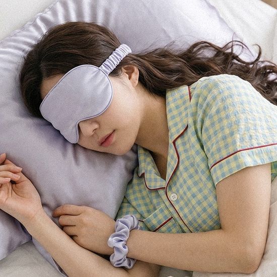 숙면 밴드형 아이마스크 암막 실크 수면안대 여행세트
