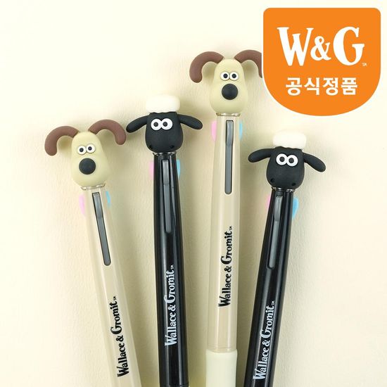 핑크풋 월레스와그로밋3색볼펜