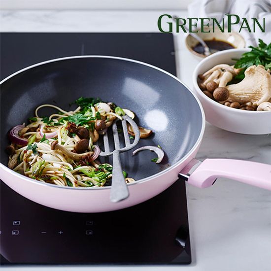 그린팬 토리노 세라믹코팅 궁중팬 웍 28cm (쿼츠핑크)