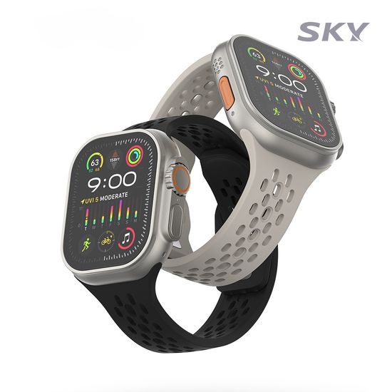 스카이 애플워치 펀칭 실리콘 스트랩 스포츠 밴드