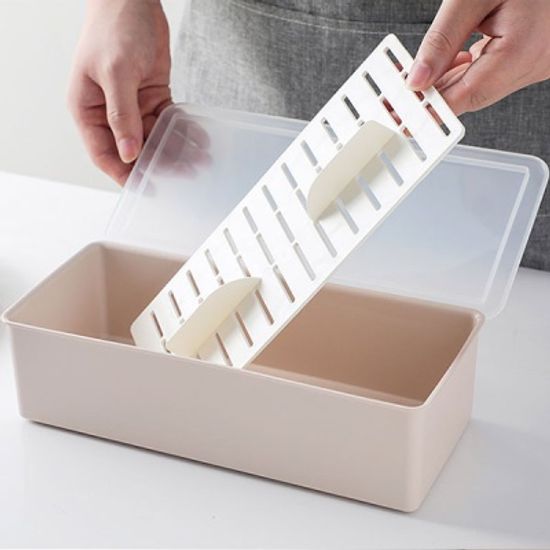 심플 뚜껑있는 수저통