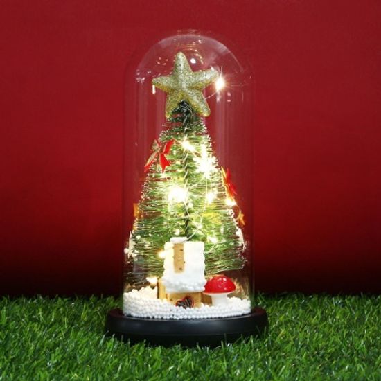 LED 유리돔 크리스마스 트리 무드등(굴뚝집 로고)