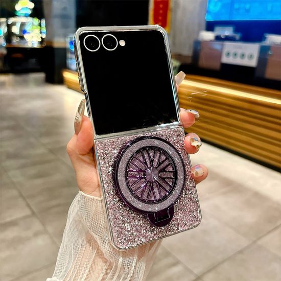 갤럭시Z플립 7 6 5 4 3 큐빅 글리터 링 스탠드 케이스