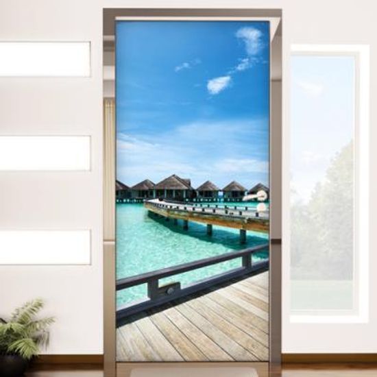 ij363-몰디브의풍경_현관문시트지