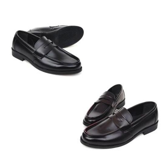 [애슬릿]라인장식 클래식 남성 로퍼 3cm