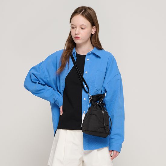 미니 토트 숄더 크로스백 (블랙)